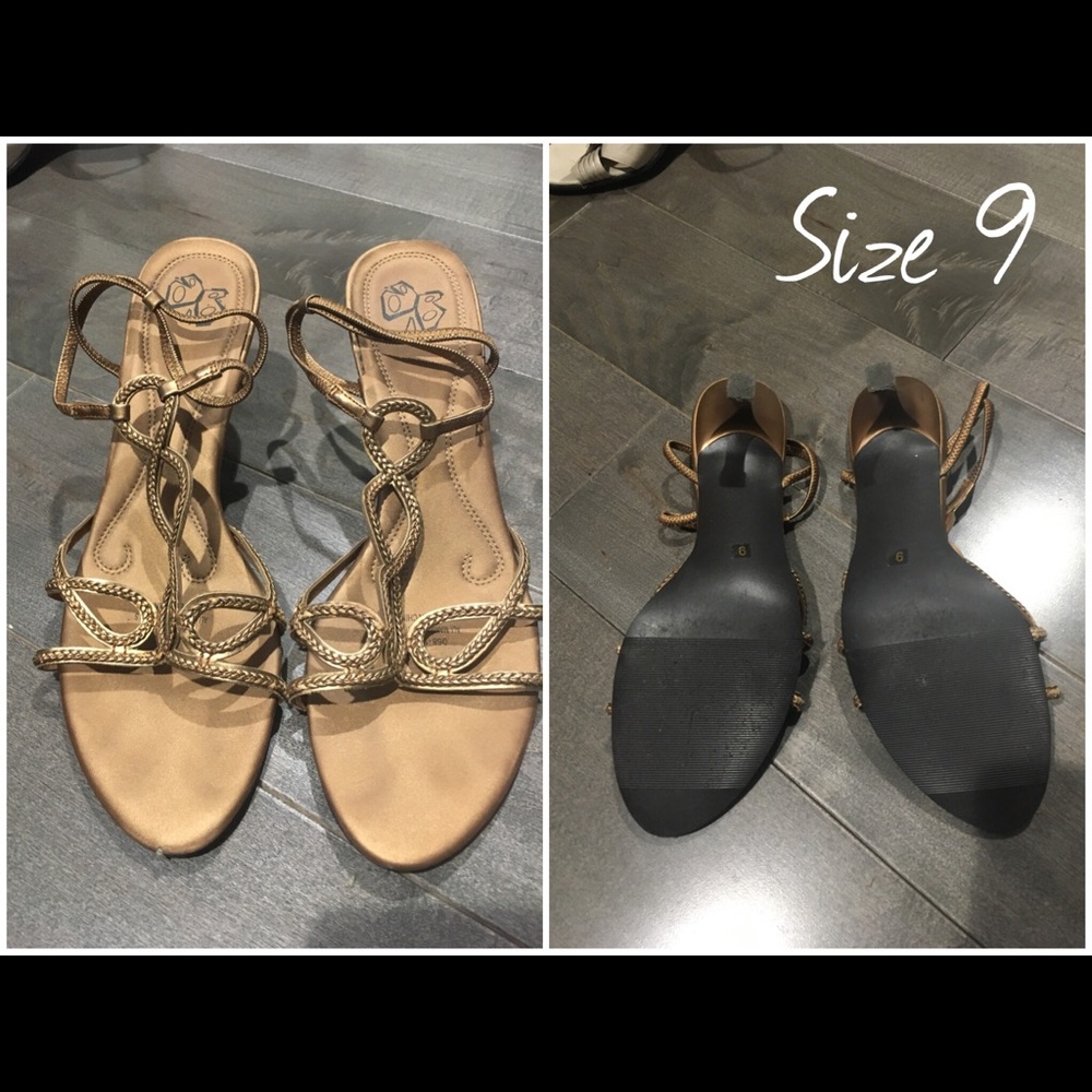 Golden / Bronze Strappy Heels